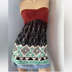 Y2k babydoll style Billabong Strapless tube top